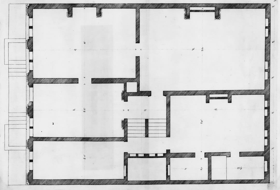 Architectural plan drawing for landed home layout