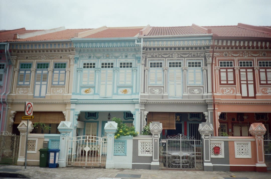 Wide streetscape of District 11 landed homes